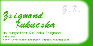 zsigmond kukucska business card